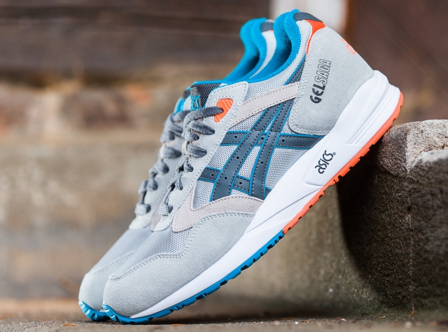 grey and blue asics