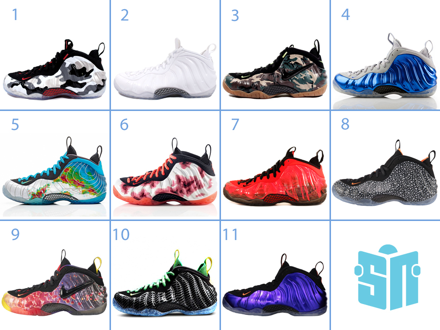 best foamposite colorways