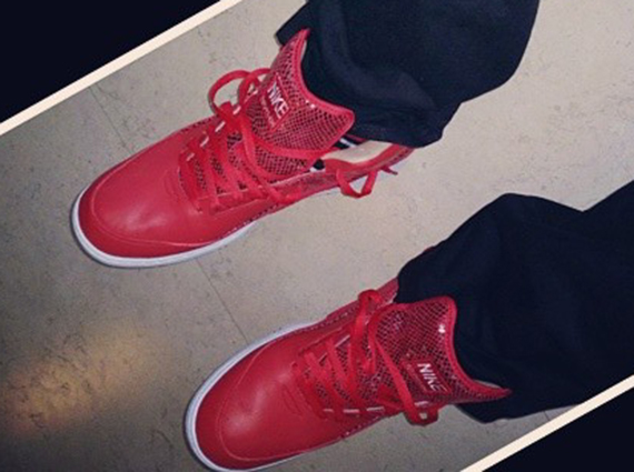 LeBron James in Nike Air Python Lux "Red"