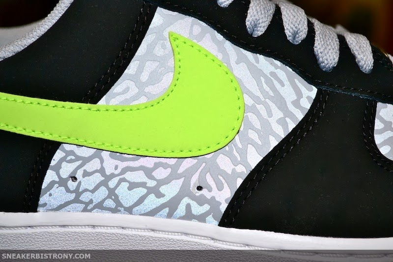 Nike Air Force 1 Silver Elephant Black Volt 01