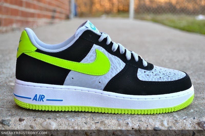 Nike Air Force 1 Silver Elephant Black Volt 03