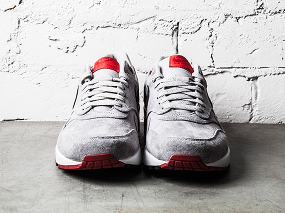 Nike Air Max 1 Premium Grey Red Black 01