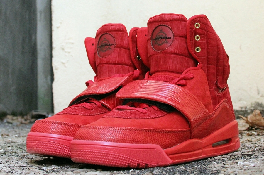 Nike Air Yeezy 1 All Red Customs 02