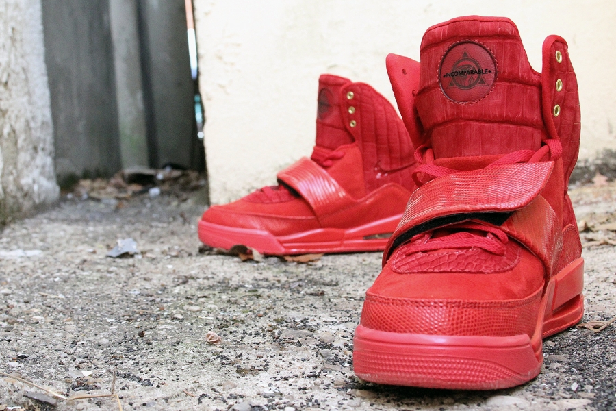 Nike Air Yeezy 1 All Red Customs 04