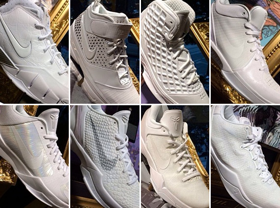 kobes shoes all white