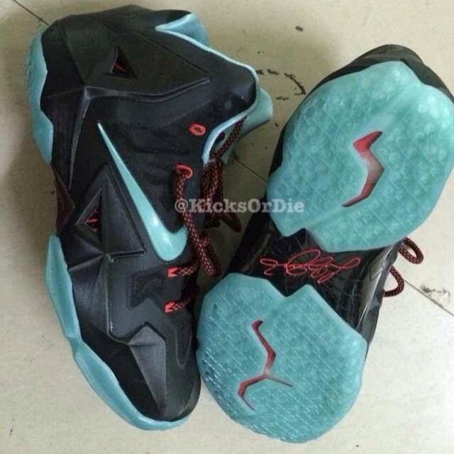 Nike Lebron 11 Black Blue Red 01