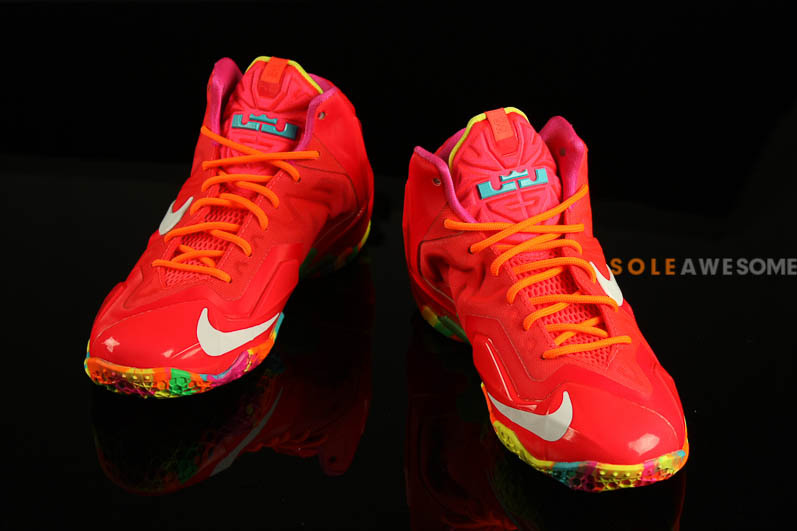 Nike Lebron 11 Gs Red Multi Color 3
