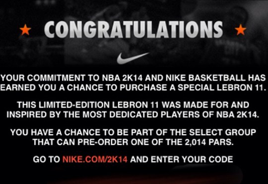 Nike LeBron 11 – NBA 2K14 Edition