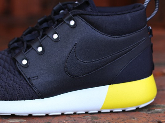 Mansión capítulo Estar confundido Nike Roshe Run SneakerBoot Leather - Black - Base Grey - Yellow -  SneakerNews.com