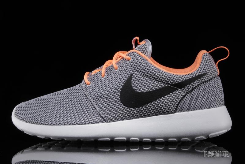 Nike Roshe Run Wolf Grey Black Atomic Orange 06