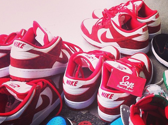 Nike SB Dunk Low - White - Red | 2014 Sample