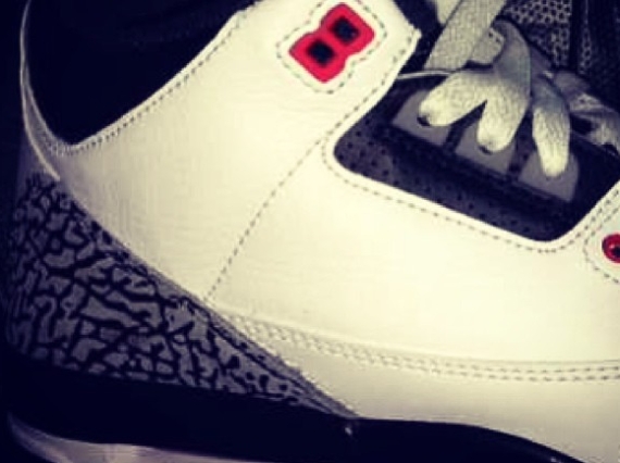 Air Jordan 3 GS - White - Grey - Red - Black