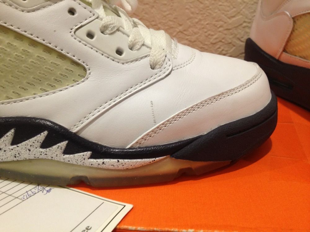 Air Jordan 5 Unreleased White Burgundy Sample 08
