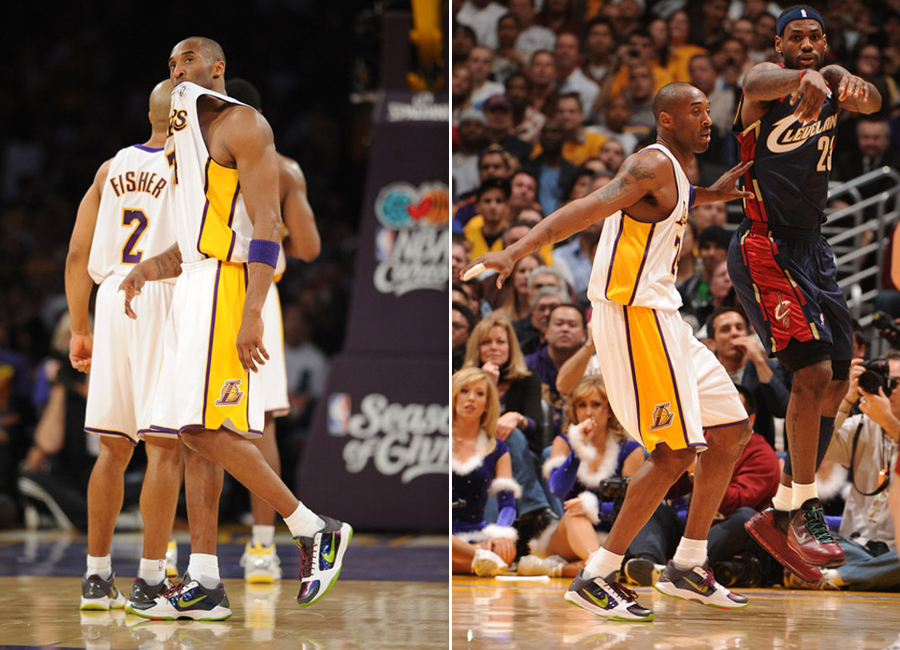 kobe wearing kobe 5 chaos