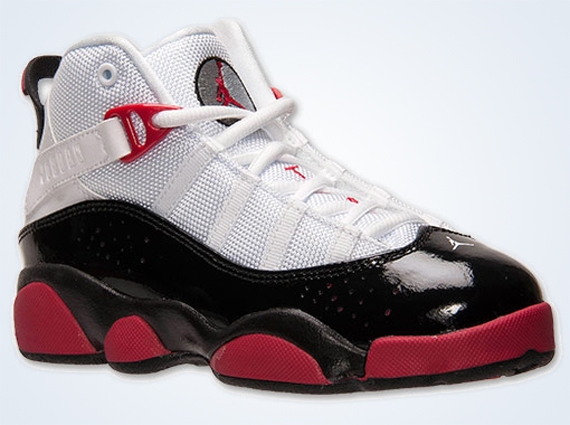 Jordan 6 Rings GS – White – Legion Red – Black – Wolf Grey