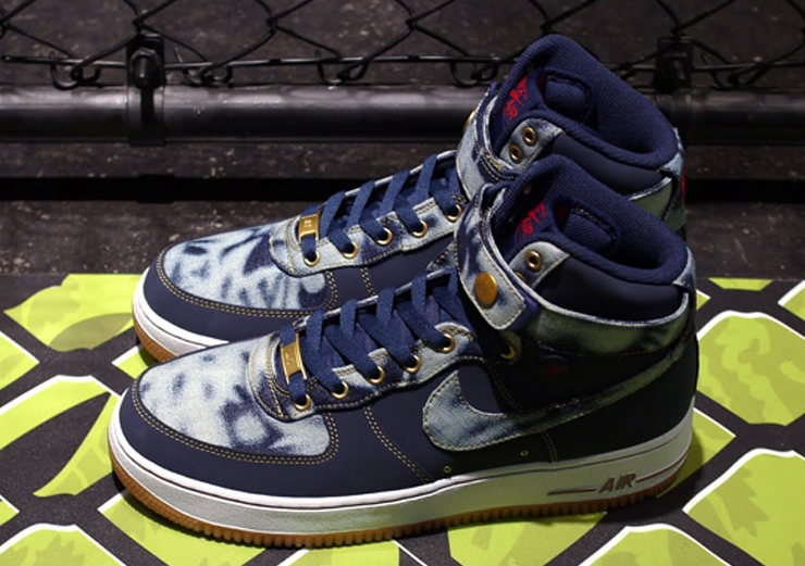 Nike Air Force 1 High Acid Wash Denim 05