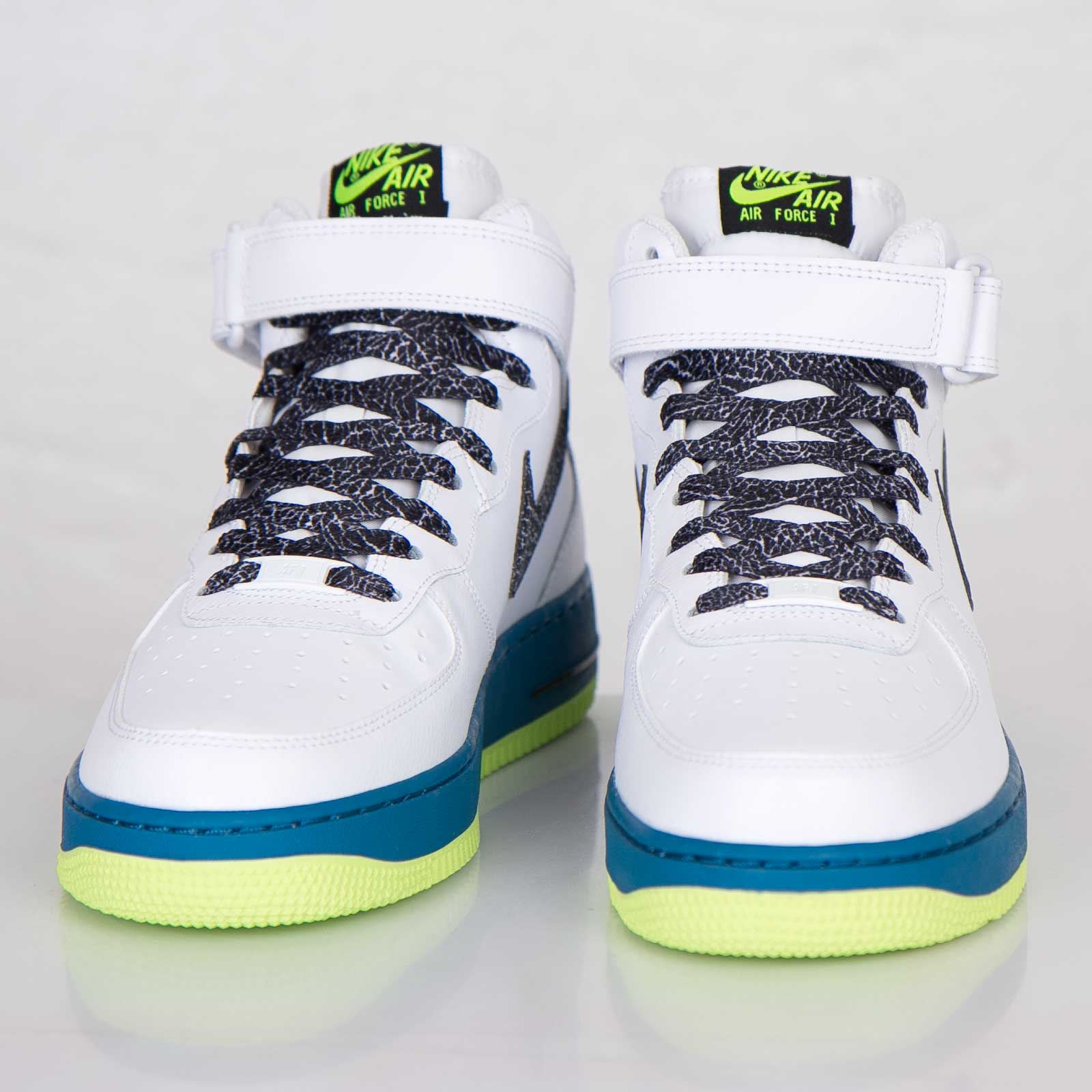 Nike Air Force 1 Mid 07 White Black Green Abyss 03