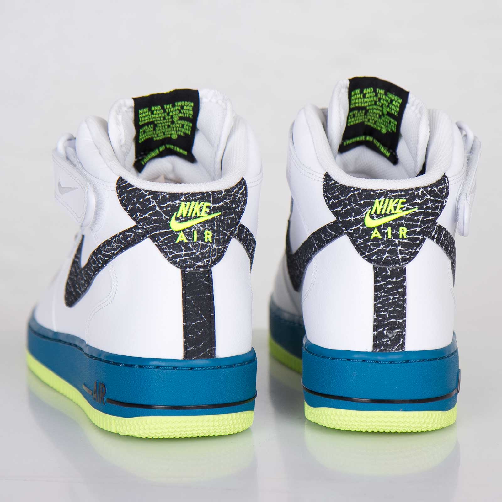 Nike Air Force 1 Mid 07 White Black Green Abyss 04
