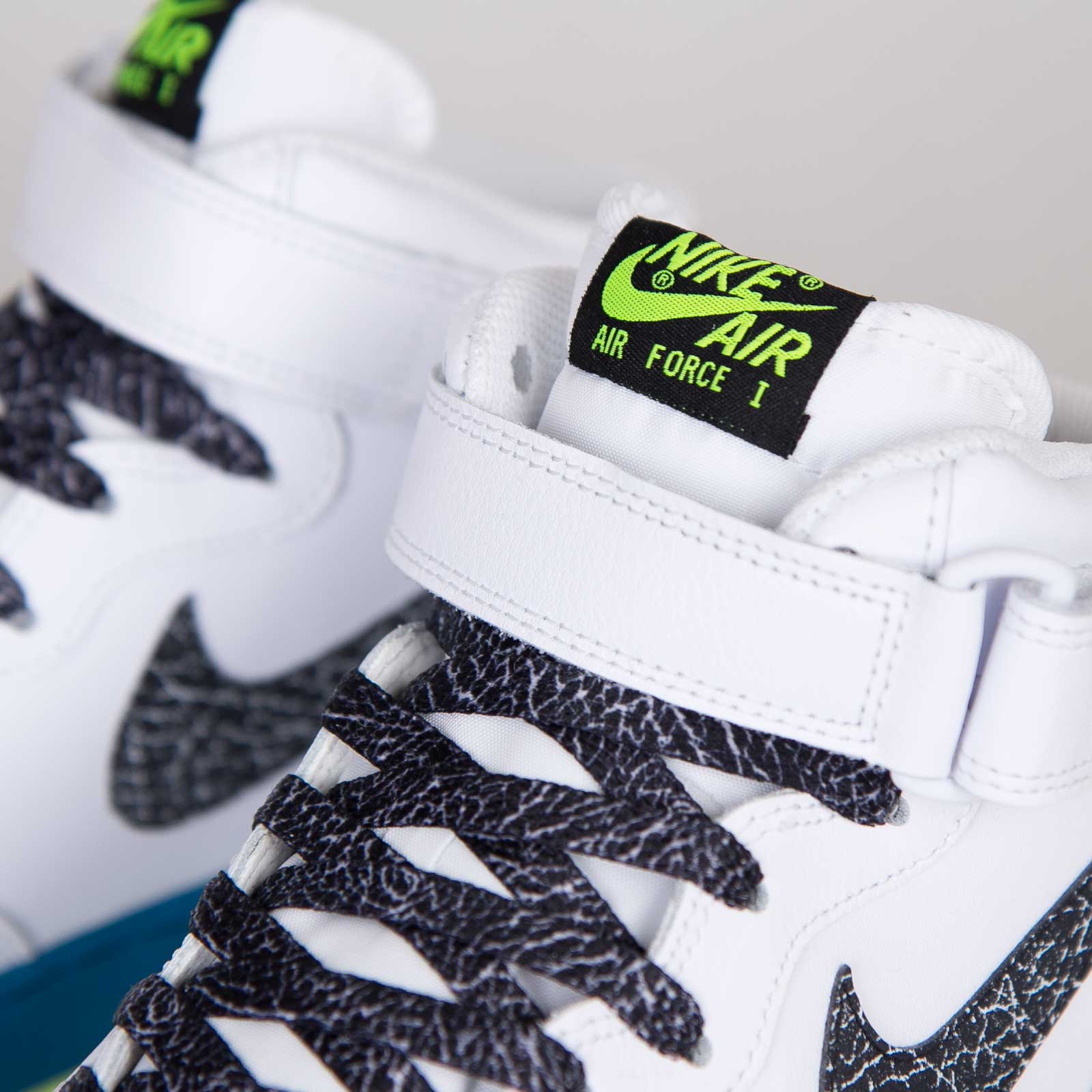 Nike Air Force 1 Mid 07 White Black Green Abyss 05