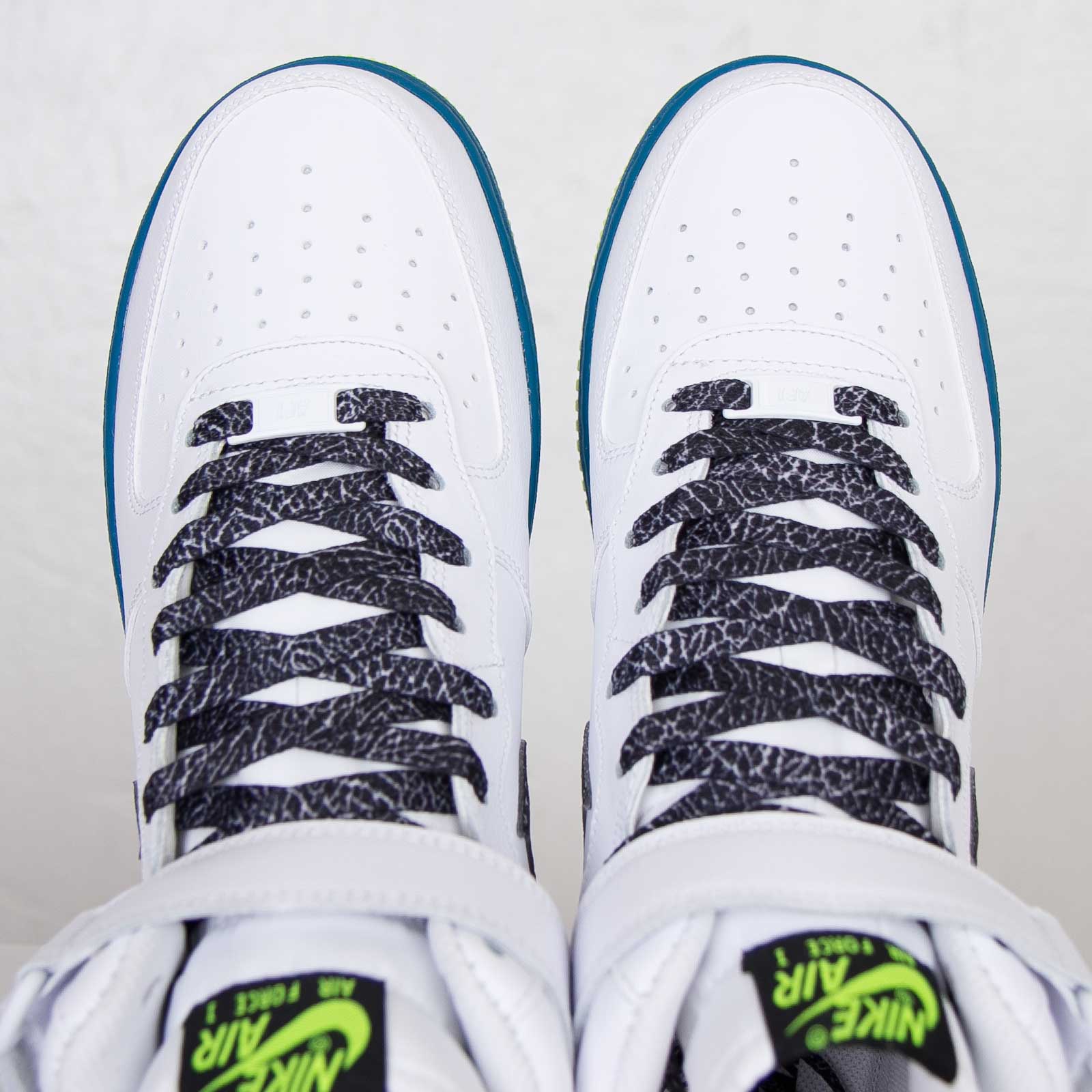 Nike Air Force 1 Mid 07 White Black Green Abyss 07