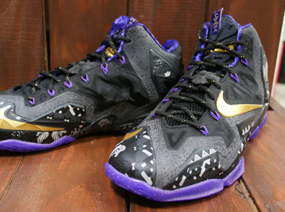 lebron purple and gold shoes