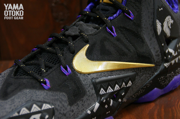 Nike Lebron 11 Bhm Anthracite Metallic Gold Purple Venom 6