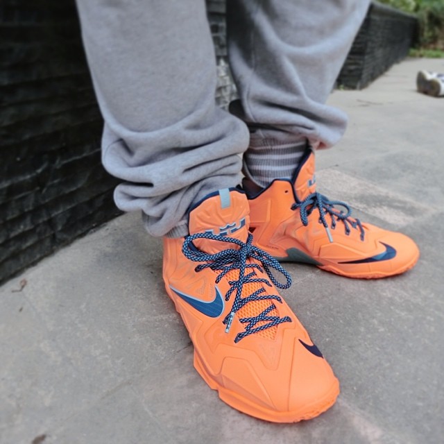 Nike Lebron 11 Knicks On Feet 05