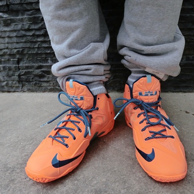 Nike Lebron 11 Knicks On Feet 06