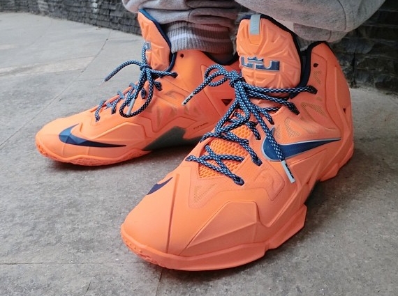 An On-Feet Look at the Nike LeBron 11 in Orange/Blue