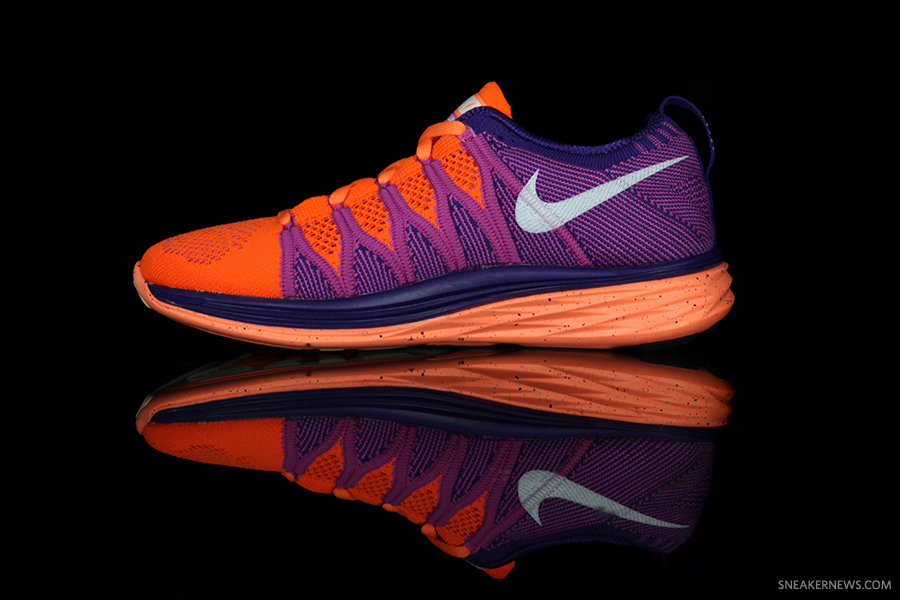 Nike Wmns Flyknit Lunar2 Atomic Orange White Purple 4