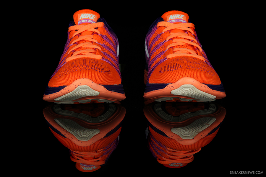 Nike Wmns Flyknit Lunar2 Atomic Orange White Purple 5