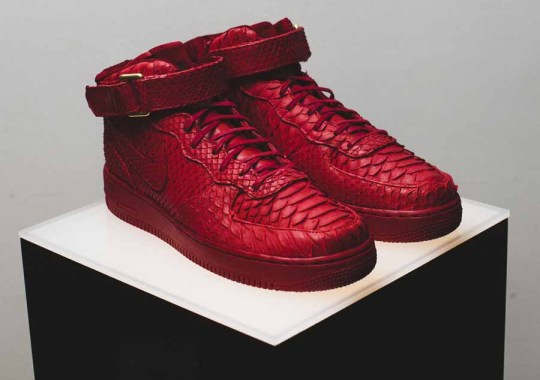 Nike Air Force 1 Mid “Red Python” Customs for FourTwoFour on Fairfax by The Shoe Surgeon