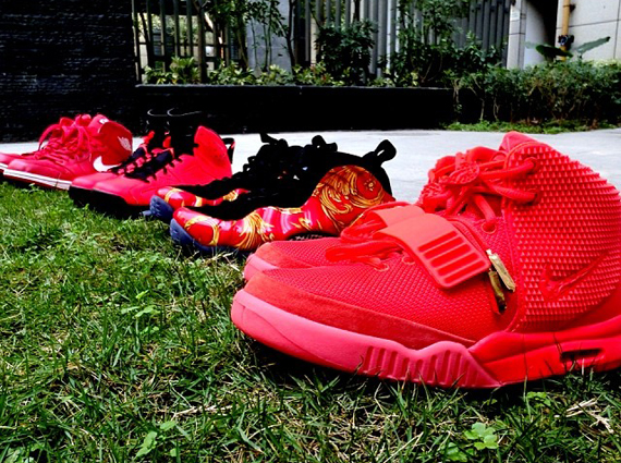 Red Nike Sneakers Yeezy 1