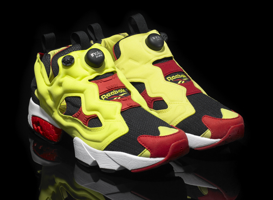 Reebok Insta Pump Fury Black Hypergreen Red1