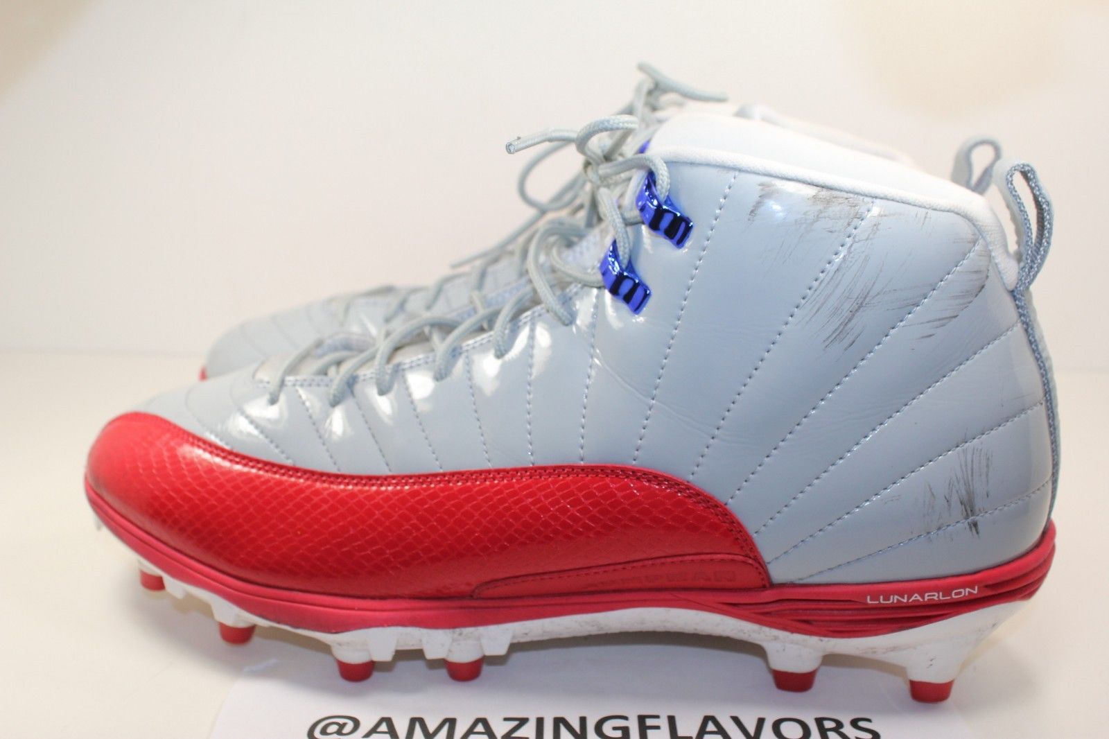 Air Jordan 12 Pe Cleats Hakeem Nicks New York Giants Pe 01