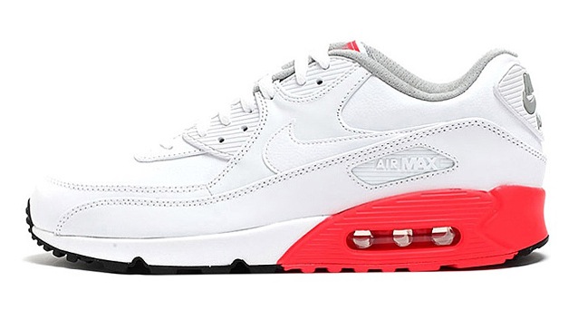 Nike Air Max 90 Premium White Black Grey Red 01