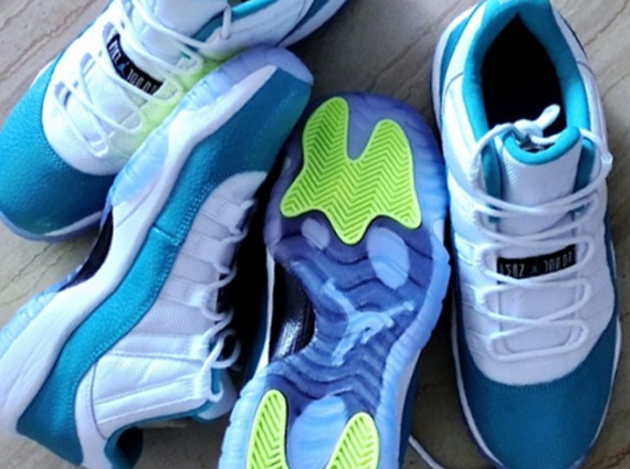 Air Jordan 11 GS - Aqua - Volt