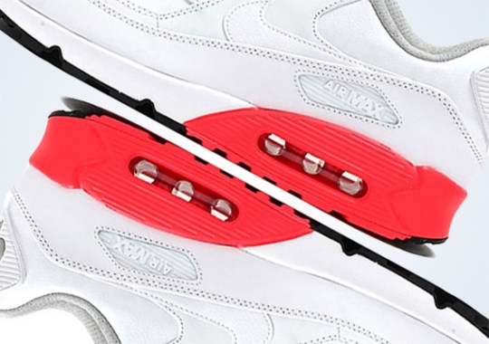 Nike Air Max 90 Premium – White – Black – Grey – Red