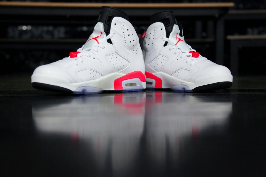 jordan 6 white infrared on feet