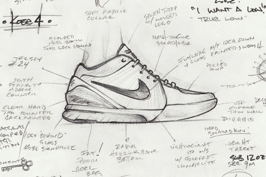 kobe shoes drawing