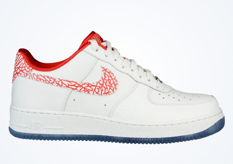 Nike Air Force 1 Low Premium – White – Red – Elephant