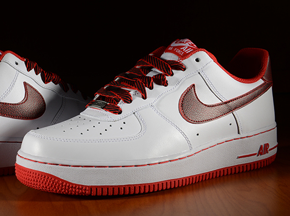 white and university red air force 1