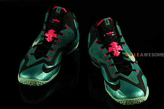 Nike Lebron 11 Green Pink 4