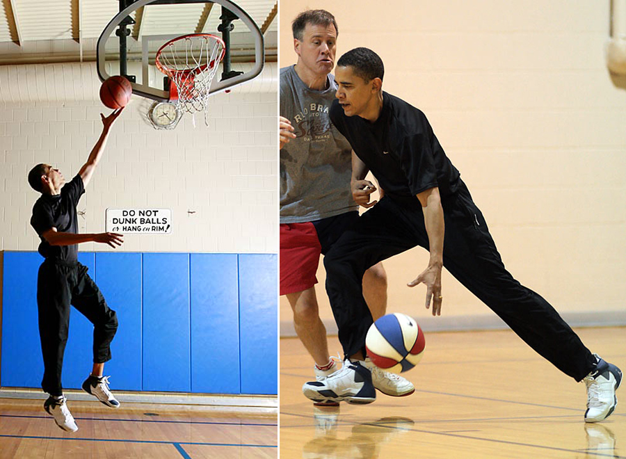 obama wearing jordans