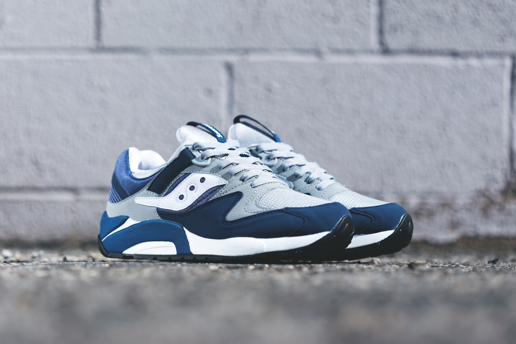 Saucony Grid 9000 Grey Navy White 02
