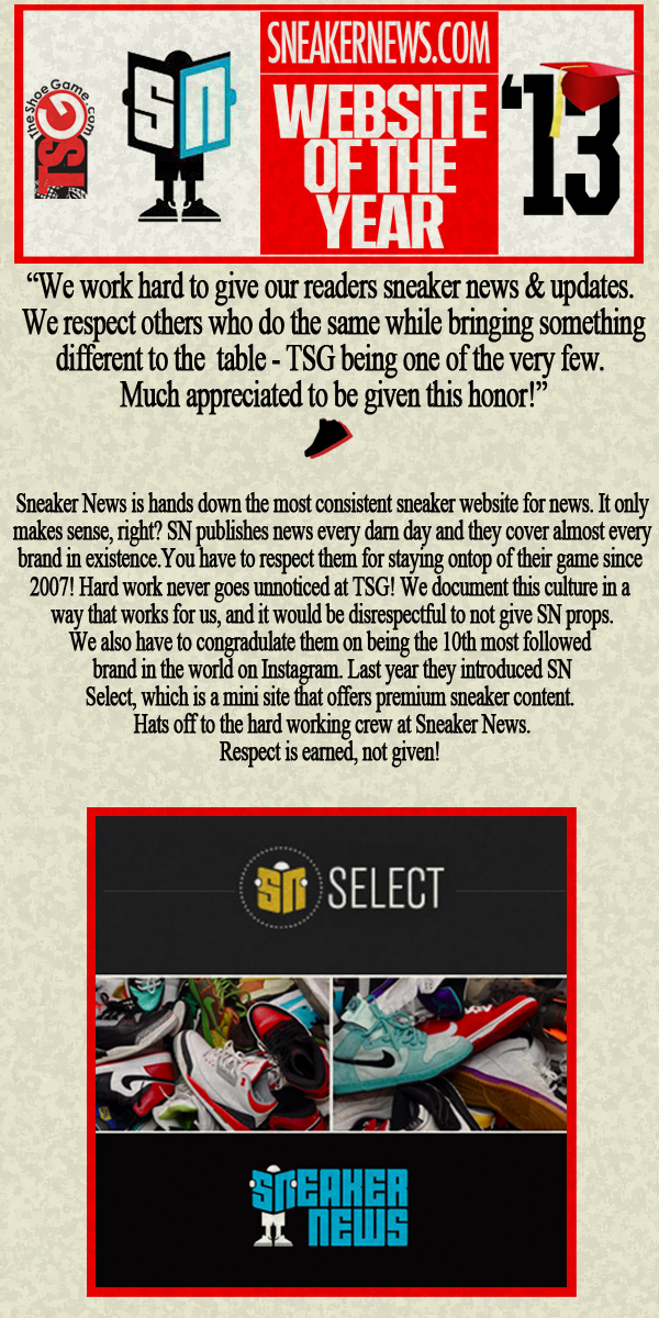 Sneaker News Named Best Website Shoe Game