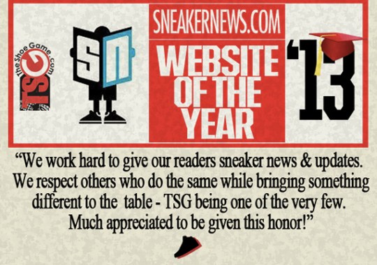 Sneaker News Named Best Sneaker Website of 2013 by The Shoe Game