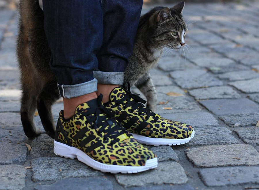 adidas zx flux leopard black