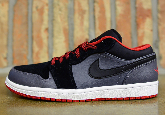 Air Jordan 1 Low - Black - Dark Grey - Gym Red - SneakerNews.com