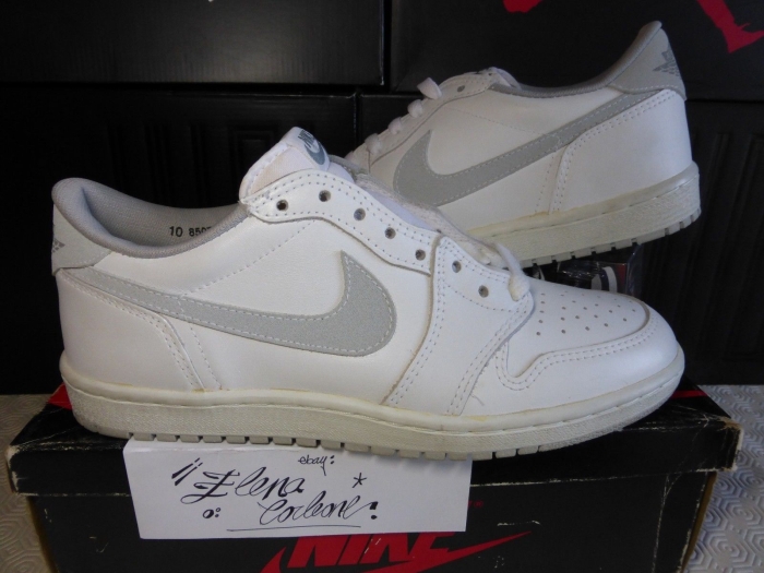 Air Jordan 1 Low White Grey Original 1985 02